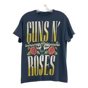 Guns N' Roses Bravado XL Women's Black Fitted Distressed Band Tee T-Shirt